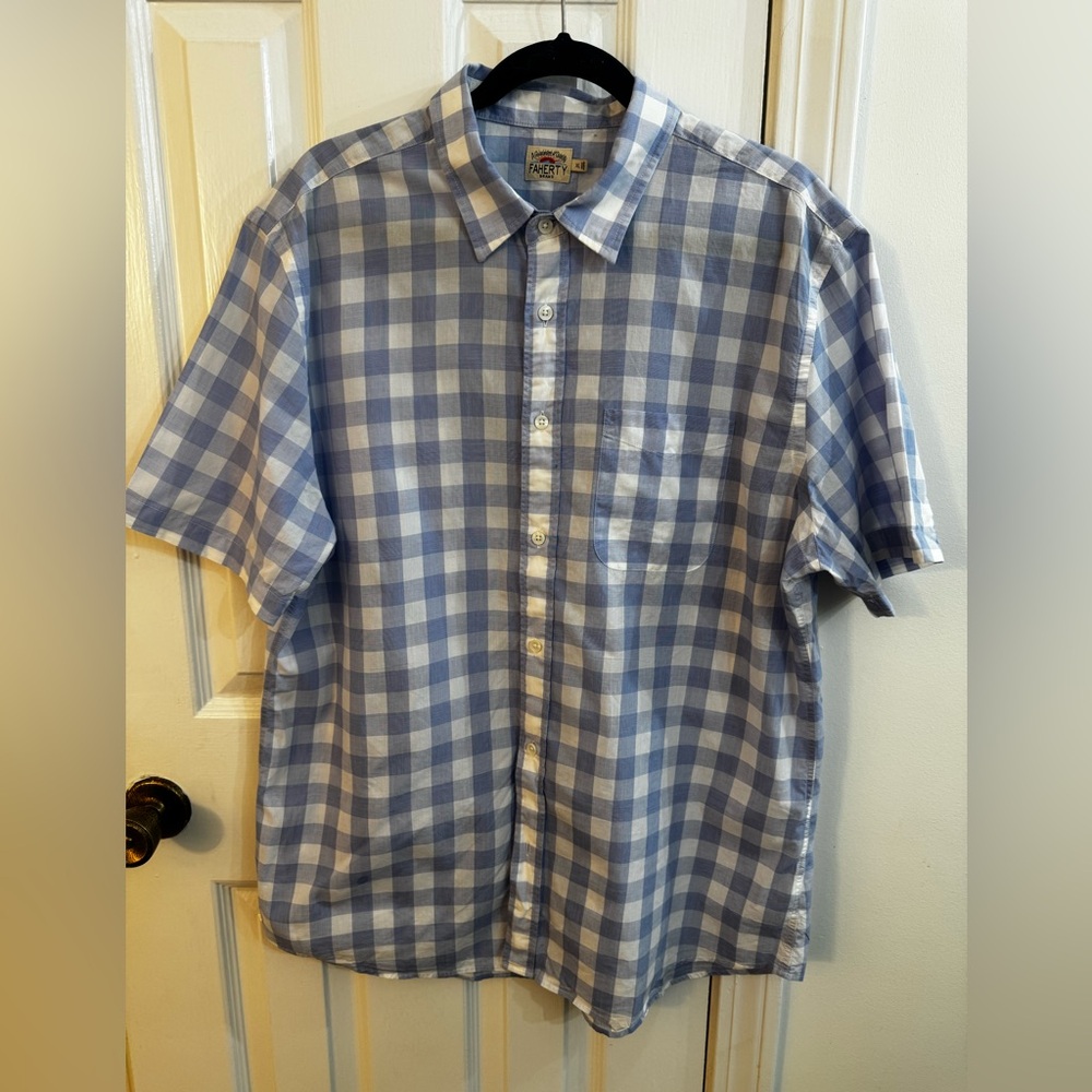 Faherty Button Down XL Blue/White Plaid